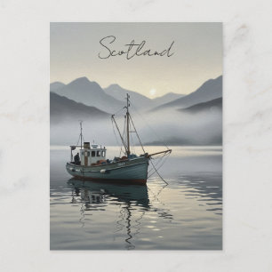 Carte Postale Bateau de pêche en Écosse Voyage