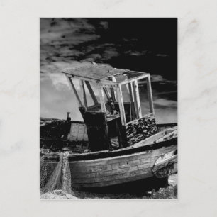 Carte Postale Bateau de pêche vintage.