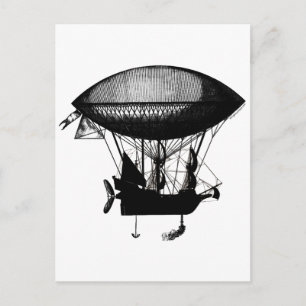 Carte Postale Bateau de pirate Steampunk