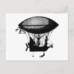 Carte Postale Bateau de pirate Steampunk