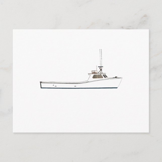 Carte Postale Bateau Deadrise de la baie de Chesapeake (Devant)