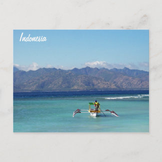 Carte Postale Bateau des îles Gili