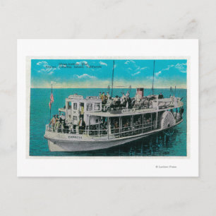 Carte Postale Bateau en fond de verre à Avalon, Catalina Island