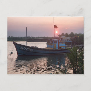Carte Postale Bateau en rivière à Sunset, Hoi An, Vietnam
