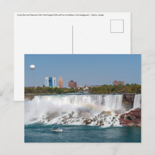 Carte Postale Bateau et Chutes américaines de Niagara Falls