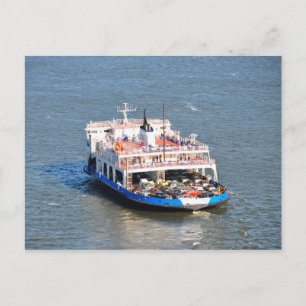 Carte postale bateau ferry de Québec à Levis