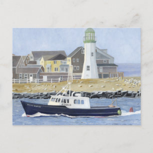 Carte Postale Bateau homardier, port de Scituate