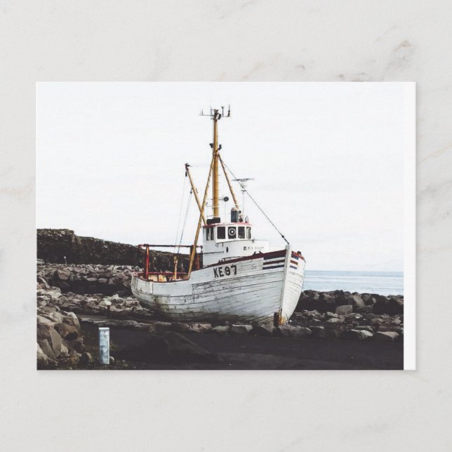 Carte Postale Bateau Islande (Devant)