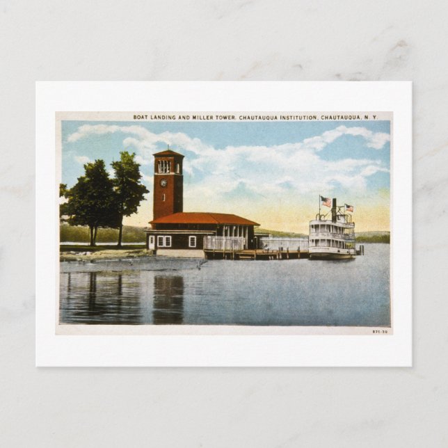 Carte Postale Bateau Landing et Miller Tower (Devant)