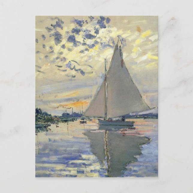 Carte Postale Bateau Monet Voile à Le-Petit-Gennevillie (Devant)