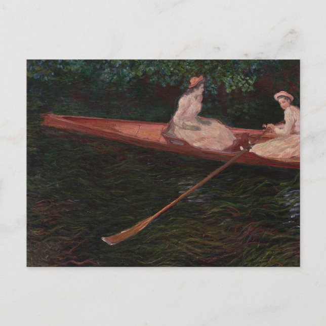 Carte Postale Bateau On the Epte - Claude Monet - c1890 (Devant)