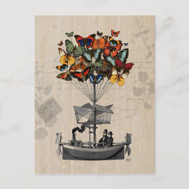 Carte Postale Bateau papillon 2 (Devant)