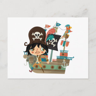 Carte Postale Bateau pirate et pirate