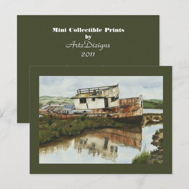 Carte Postale Bateau Point Reyes - Mini imprimantes collectives (Devant / Derrière)