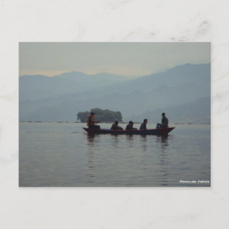 Carte Postale Bateau Pokhara Phewa Lake
