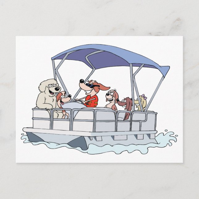 Carte Postale Bateau Pontoon (Devant)