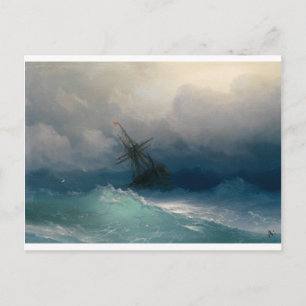 Carte Postale Bateau sur Stormy Seas, Ivan Aivazovsky -