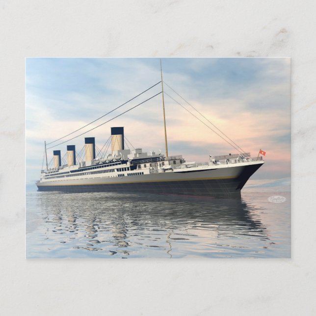 Carte Postale Bateau Titanic - rendu 3D (Devant)