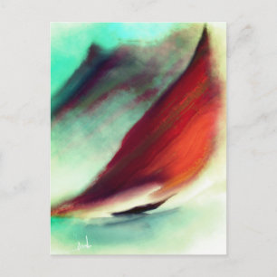 Carte Postale Bateau Vintage Aquarelle Artistique  