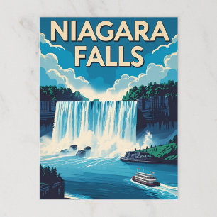 Carte Postale Bateau vintage Niagara Falls Tour
