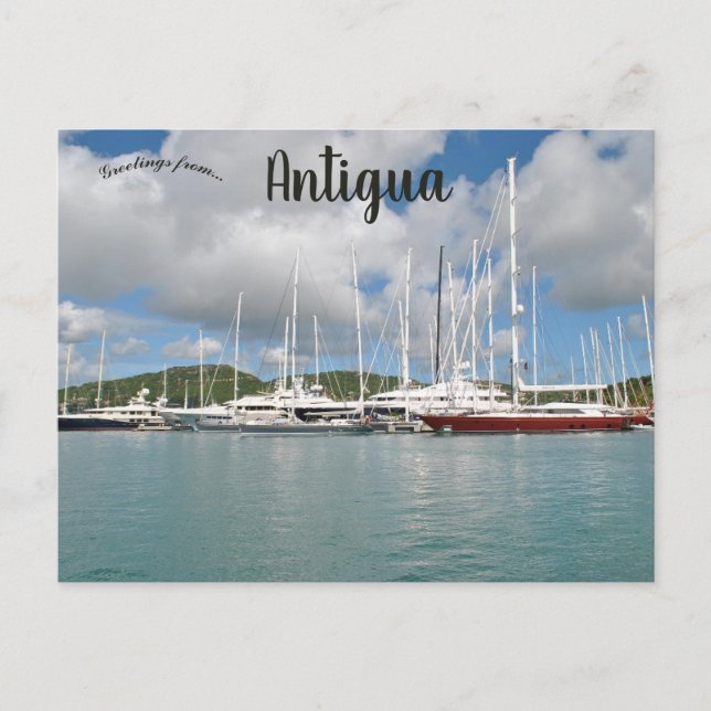 Carte Postale Bateaux à Antigua (Devant)
