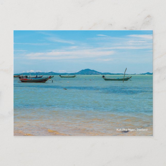 Carte Postale Bateaux à Koh Phangan (Devant)