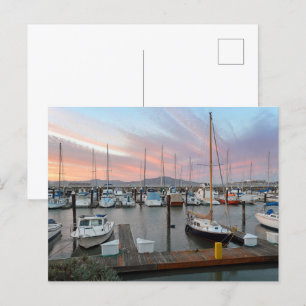 Carte Postale Bateaux à la marina