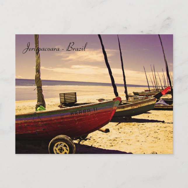 Carte Postale Bateaux à poissons - Jericoacoara, Brésil (Devant)