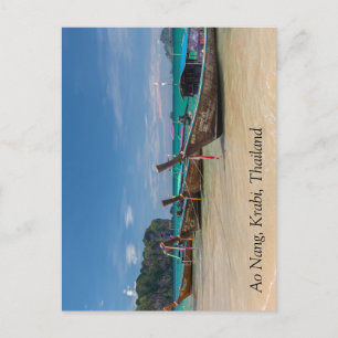 Carte Postale Bateaux à queue longue sur Ao Nang Beach, Krabi, T