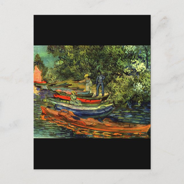Carte Postale Bateaux à rames Vincent Van Gogh (Devant)