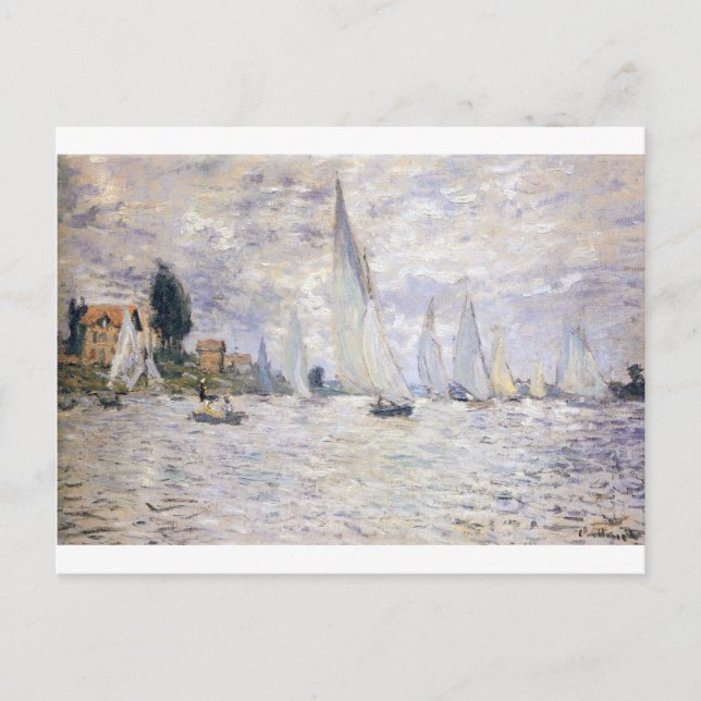 Carte Postale Bateaux à voile - Claude Monet (Devant)