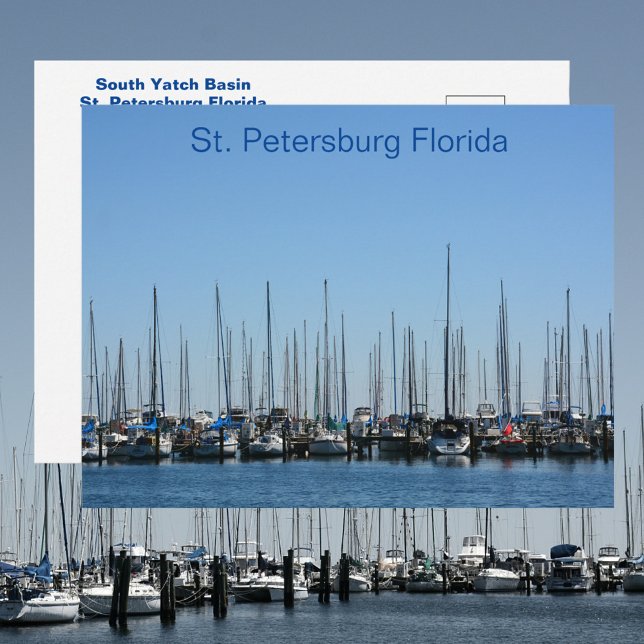 Carte Postale Bateaux à voile St Petersburg Floride Photographie (Créateur téléchargé)