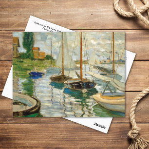 Carte Postale Bateaux à voile sur la Seine Claude Monet