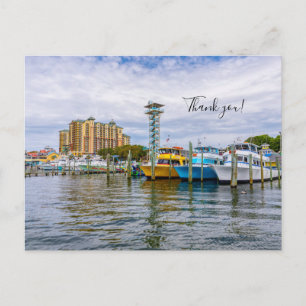 Carte Postale Bateaux Amarrés Destin Floride Port Merci