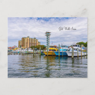 Carte Postale Bateaux Amarrés Destin Floride Port Remise sur Pie