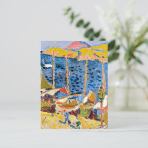 Carte Postale Bateaux au Port de Collioure   Andre Derain