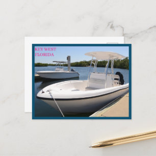 Carte Postale Bateaux blancs dans la Marina Key West Floride