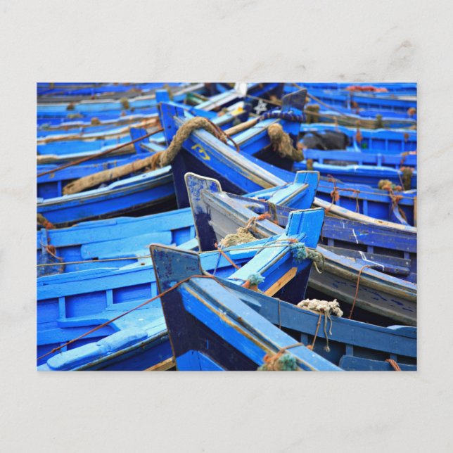 Carte Postale Bateaux bleus (Devant)