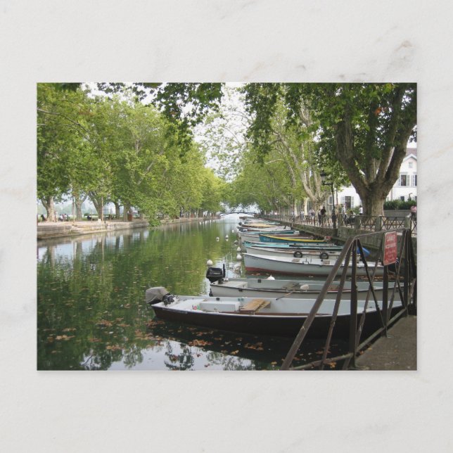 Carte postale : Bateaux, Canal, Lac d'Annecy, Fran (Devant)