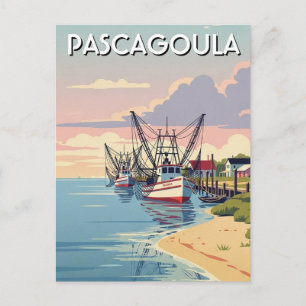 Carte Postale Bateaux crevettiers à Pascagoula Mississippi