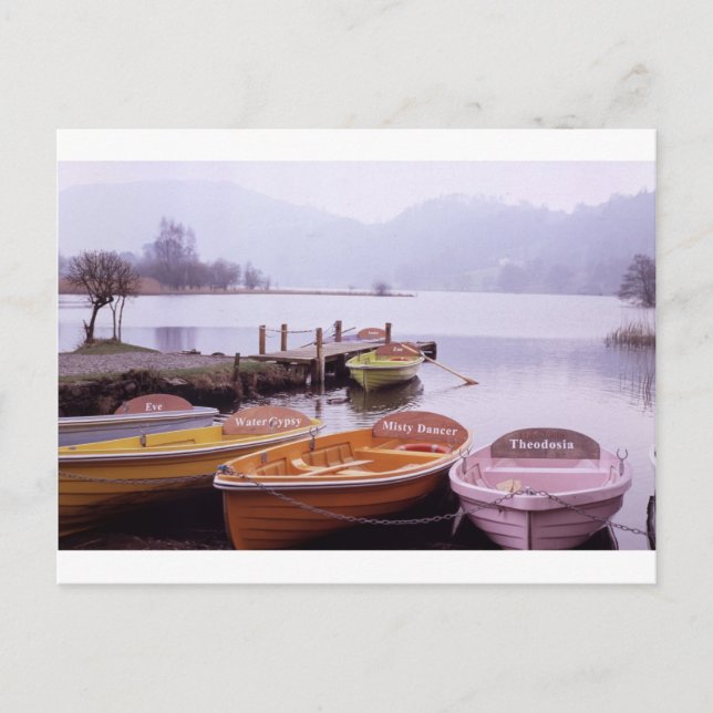 Carte Postale Bateaux dans Lake District Nord Angleterre (Devant)