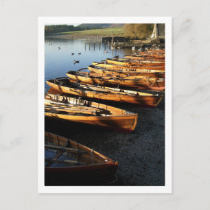 Carte Postale Bateaux d'aviron en bois - Derwentwater, Lake Dist
