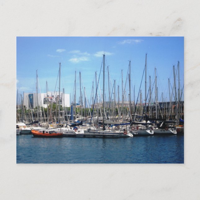 Carte Postale Bateaux de Barcelone (Devant)