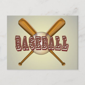 Carte Postale Bateaux de baseball et de baseball croisé