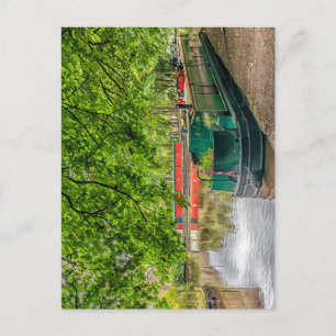 Carte Postale Bateaux de canal dans le bassin du canal Uppermill