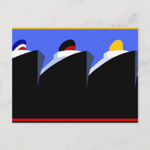 Carte Postale Bateaux de croisière Poster vintage Ocean Liner