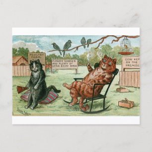 Carte Postale Bateaux de ferme par Louis Wain