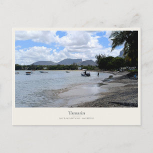 Carte Postale Bateaux de la baie de Tamarin et arrière-plan mont