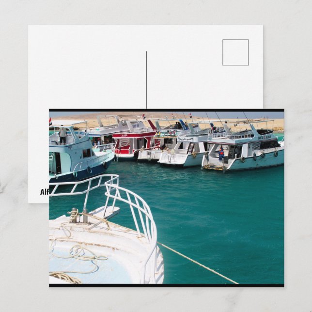 Carte Postale Bateaux de la mer Rouge (Devant / Derrière)