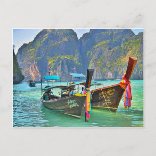 Carte Postale Bateaux de Maya Bay